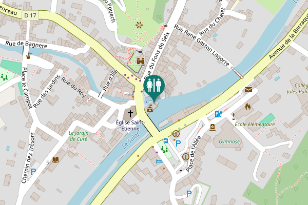 Map showing location of Place Joffre Toilet