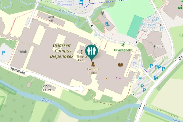 Map showing location of Agoralaan Toilet