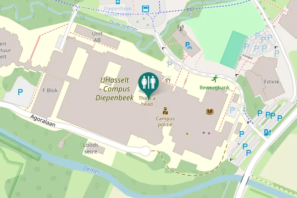 Map showing location of Agoralaan Toilet