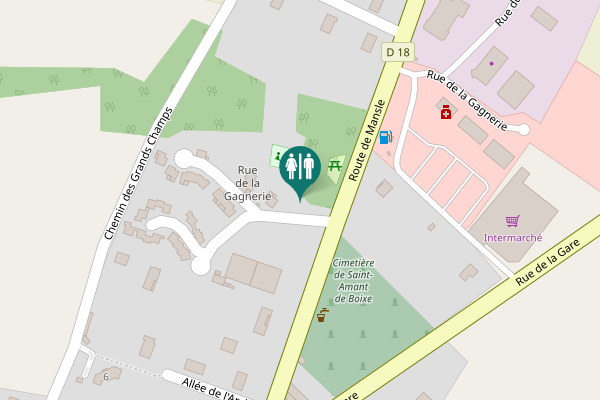 Map showing location of Saint-Amant-de-Boixe Toilet