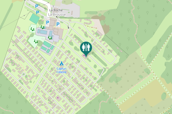 Map showing location of Chemin de la Roche Toilet