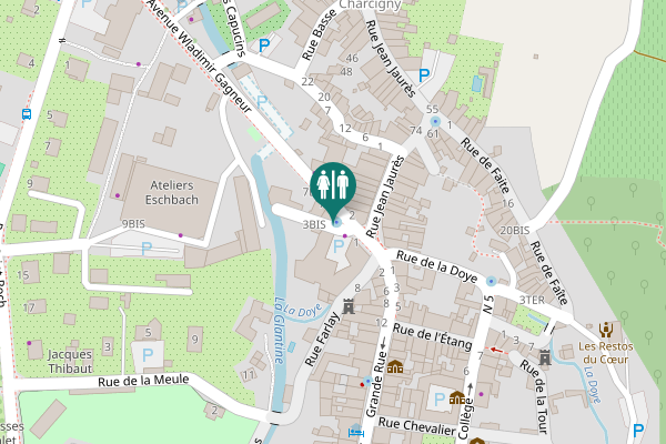Map showing location of Avenue Wladimir Gagneur 3 Toilet