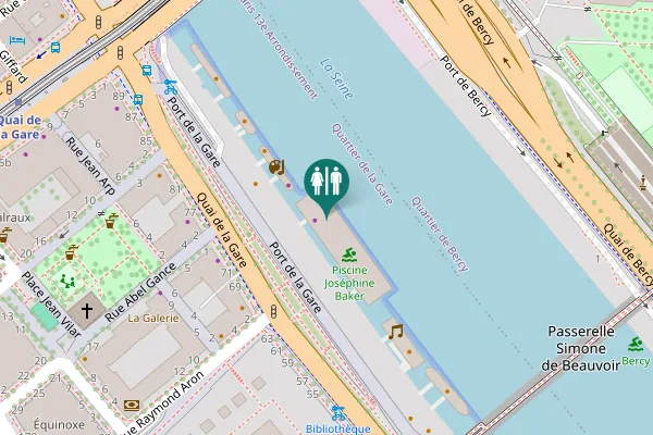Map showing location of Port de la Gare 9 Toilet