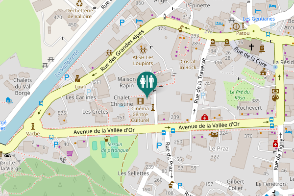 Map showing location of Place du Cinéma 1 Toilet