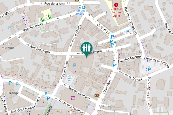 Map showing location of Rue Betzheim 6 Toilet