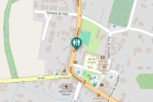Map showing location of Route de Bordeaux 59 Toilet