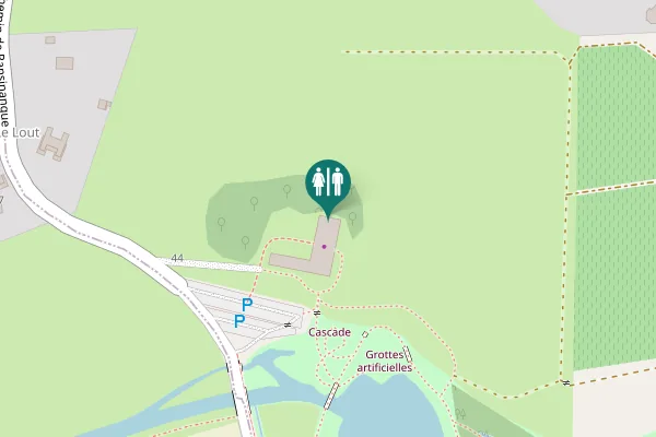 Map showing location of Pont du Canyon 44 Toilet
