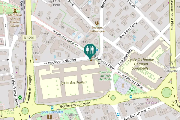 Map showing location of Boulevard Nicollet 5 Toilet