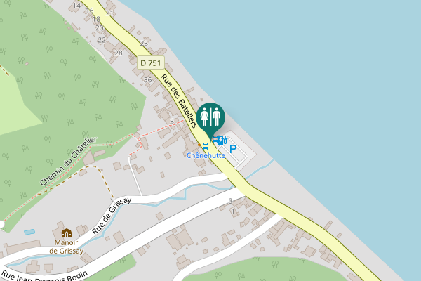 Map showing location of Rue des Bateliers 35 Toilet