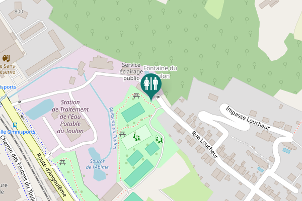 Map showing location of Rue Loucheur Toilet