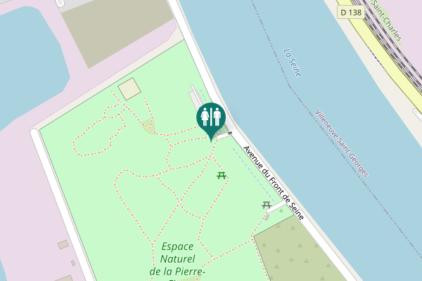 Map showing location of Avenue du Front de Seine Toilet