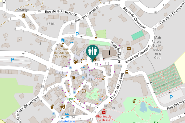 Map showing location of Place de la Mairie 1 Toilet