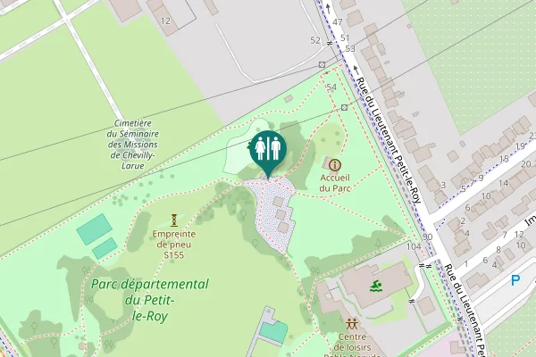 Map showing location of Chevilly-Larue Toilet