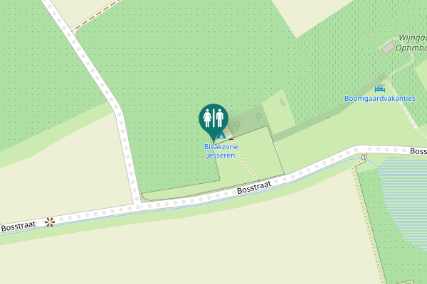 Map showing location of Bosstraat Toilet