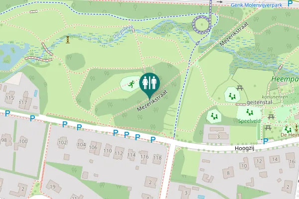 Map showing location of Mezerikstraat Toilet