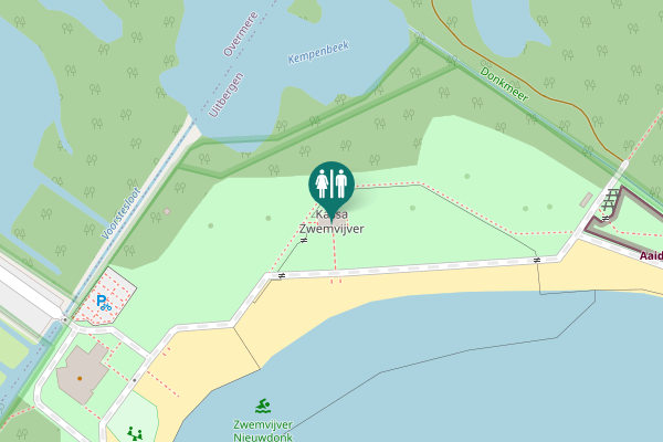 Map showing location of Kassa Zwemvijver