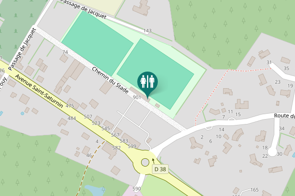 Map showing location of Chemin du Stade 901 Toilet