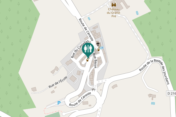 Map showing location of Impasse du Jardin de l'Hotel Toilet