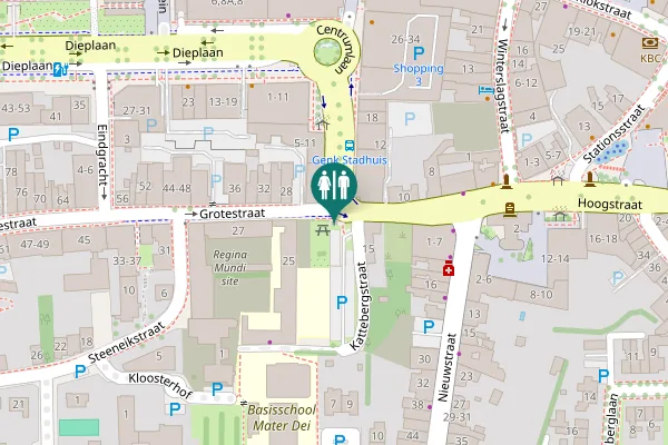 Map showing location of Grotestraat Toilet