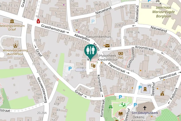 Map showing location of Klappoel 1 Toilet