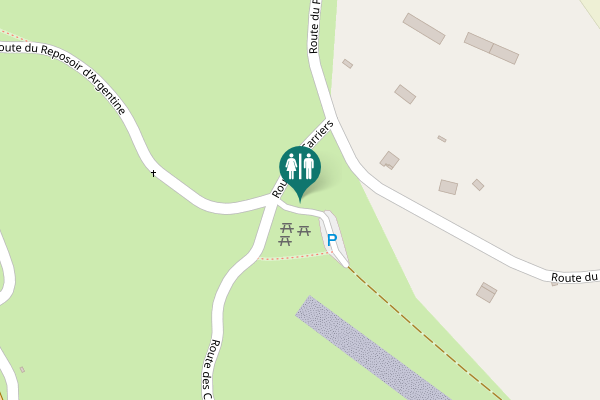 Map showing location of Chemin de la Voie Romaine Toilet