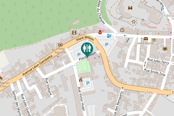 Map showing location of Place Wilson Toilet