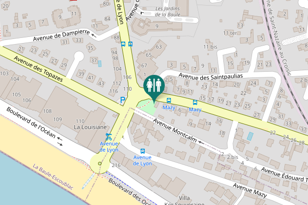 Map showing location of Avenue Saint-Georges 3 Toilet