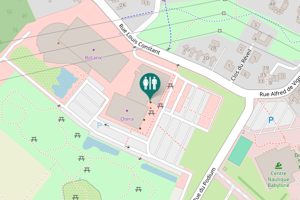 Map showing location of Rue Louis Constant 1 Toilet