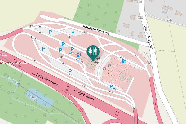 Map showing location of Impasse Rigouns Toilet