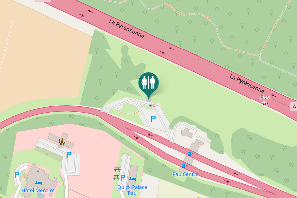 Map showing location of La Pyrénéenne Toilet