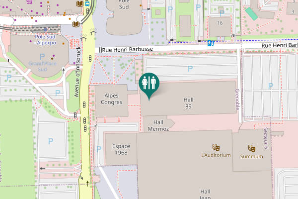 Map showing location of Rue Henri Barbusse Toilet