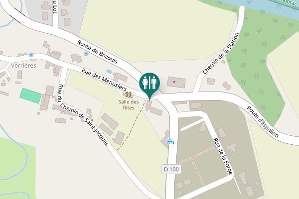 Map showing location of Toilettes Publiques
