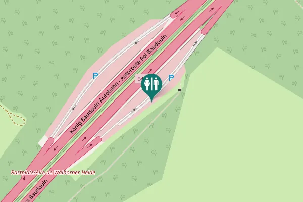 Map showing location of König Baudouin Autobahn - Autoroute Roi Baudouin Toilet