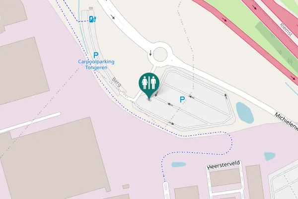 Map showing location of Berg Toilet