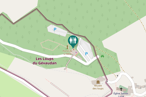Map showing location of Saint-Léger-de-Peyre Toilet