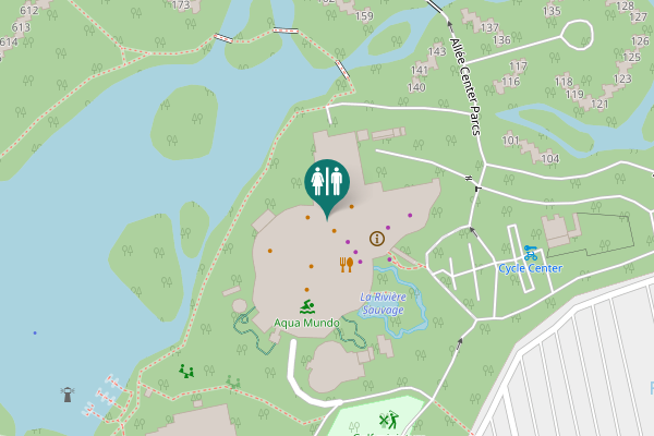 Map showing location of Allée Center Parcs 140 Toilet