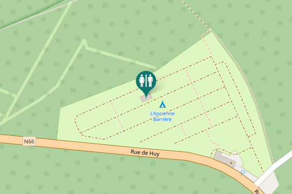 Map showing location of Ancienne Barrière 1 Toilet