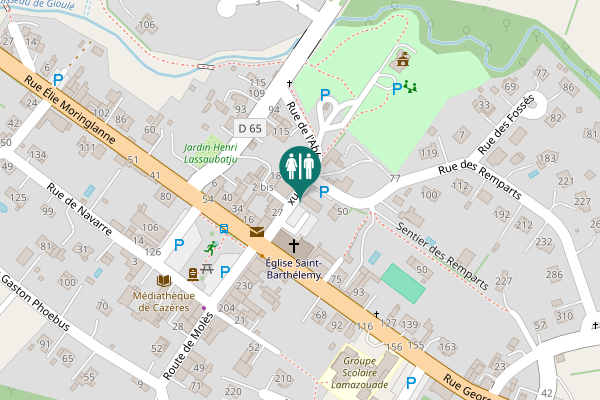Map showing location of Rue de l'Abbé Meyranx 43 Toilet