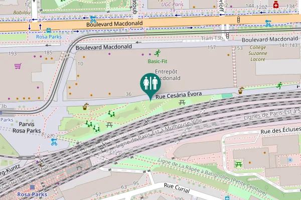 Map showing location of Rue Cesária Évora 36 Toilet