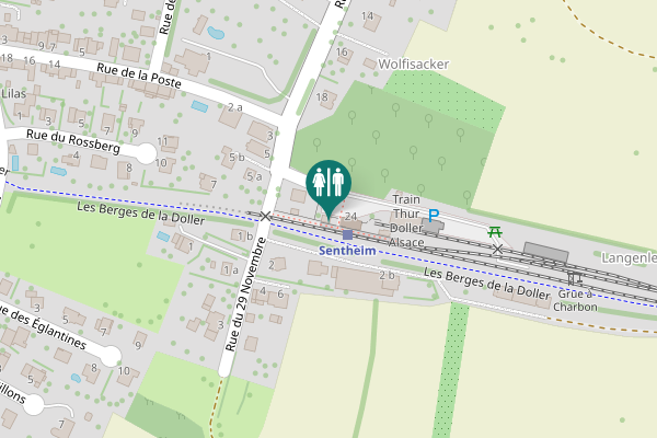 Map showing location of Les Berges de la Doller 2 a Toilet