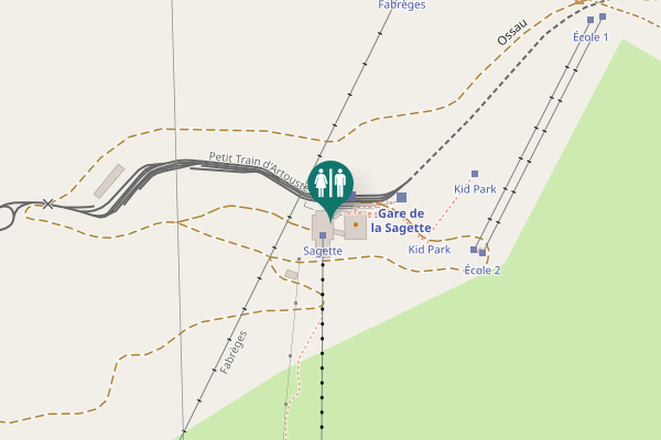 Map showing location of Ossau Toilet