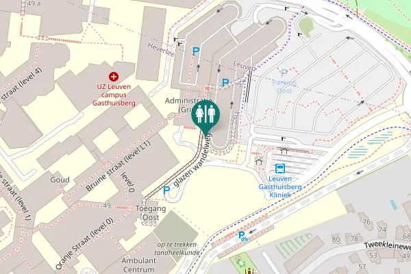 Map showing location of Herestraat - Ring Noord 49 Toilet