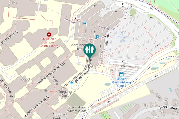 Map showing location of Herestraat - Ring Zuid 49 Toilet