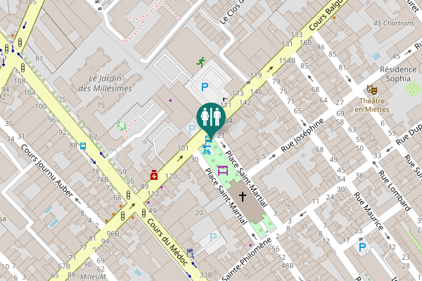 Map showing location of Place Saint-Martial 21 Toilet