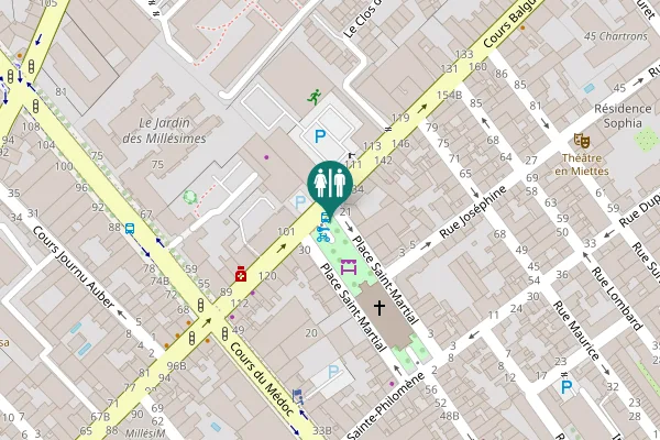 Map showing location of Place Saint-Martial 21 Toilet