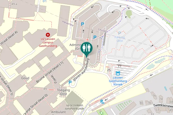 Map showing location of Herestraat - Ring Noord 49 Toilet