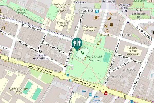 Map showing location of Place André Meunier 6 Toilet