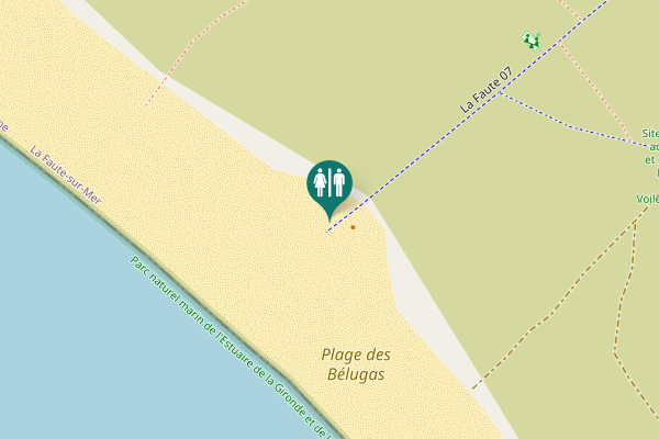 Map showing location of La Faute 07 Toilet