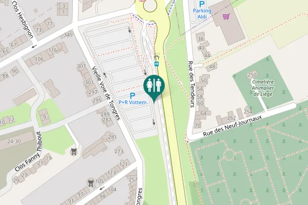 Map showing location of N655 Toilet