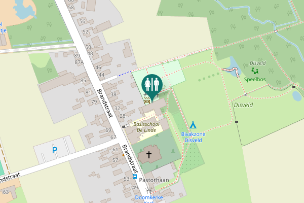 Map showing location of Brandstraat 26 Toilet